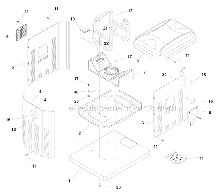 Page C Diagram and Parts List for 040298-0  Briggs and Stratton Generator
